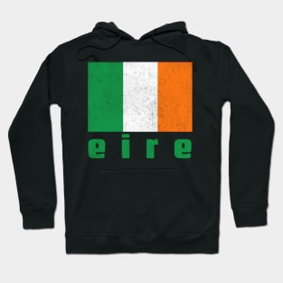 Eire / Irish Flag Retro Style Design Hoodie